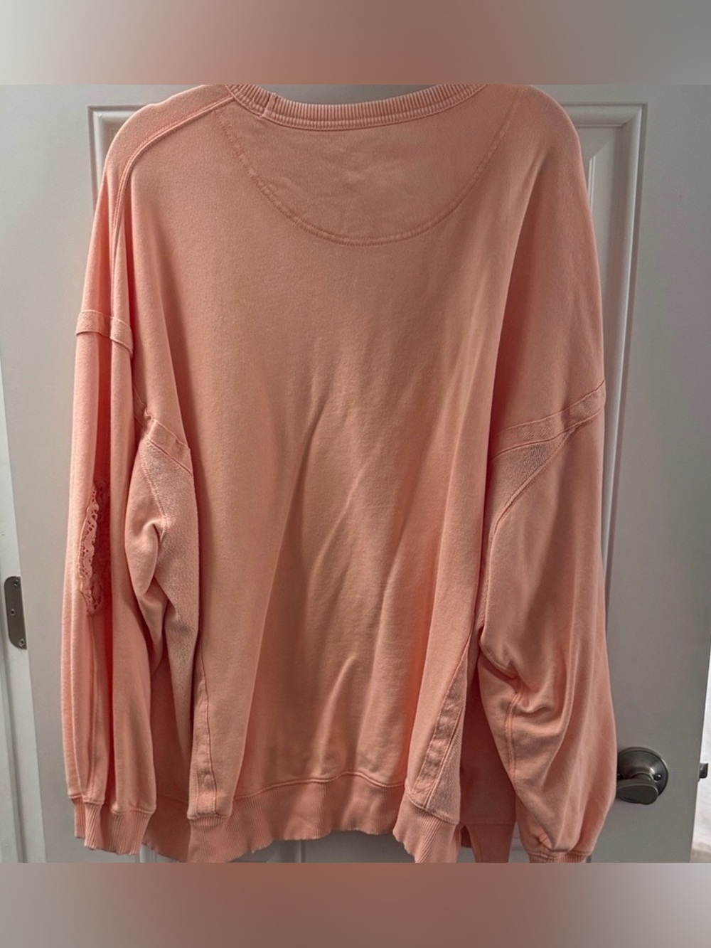 aerie Oversized Peach Crewneck Sweatshirt - Picture 2 of 5